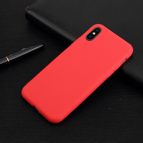 

Чехол LUX для Apple Iphone XS силикон soft touch бампер красный