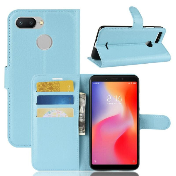 

Чехол LUX для Xiaomi Redmi 6 книжка голубой