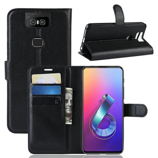 

Чехол Luxury для Asus Zenfone 6 (ZS630KL) книжка черный