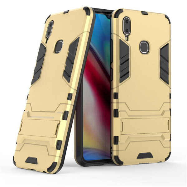 

Чехол Hybrid case для Vivo Y93 Lite бампер с подставкой золотой