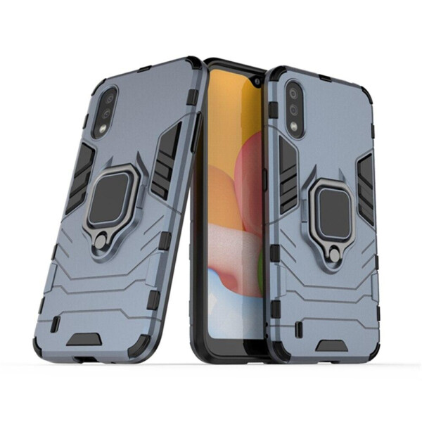

Чехол Ring case для Samsung Galaxy A01 (A015) бронированный бампер с кольцом темно-синий