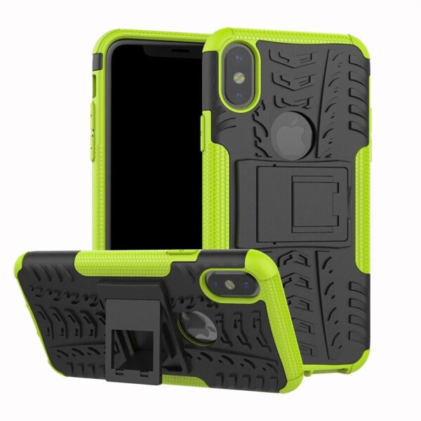 

Чехол LUX для Apple Iphone X противоударный бампер с подставкой Light Green