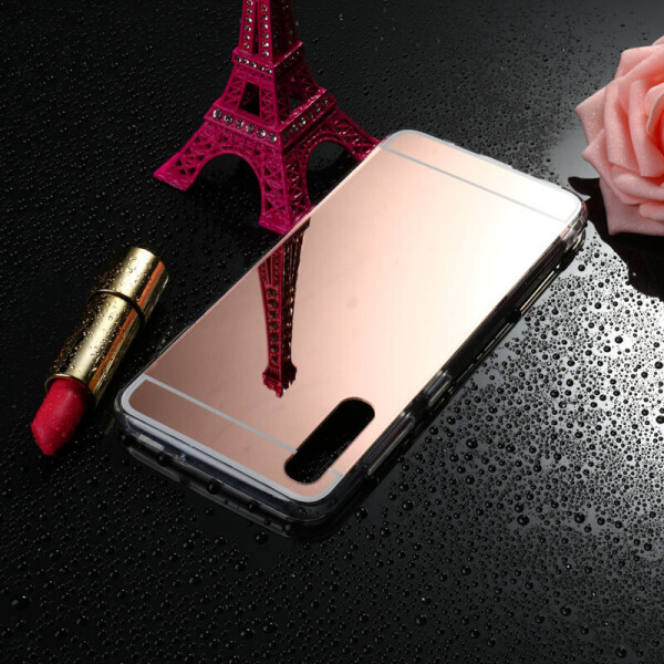

Чехол Mirror case для Huawei P30 силикон зеркальный розовое золото