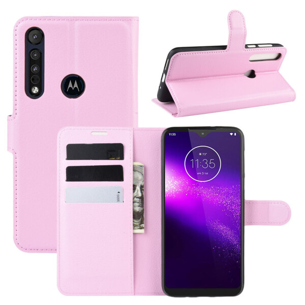 

Чехол Luxury для Motorola One Macro (XT2016-1) книжка светло-розовый
