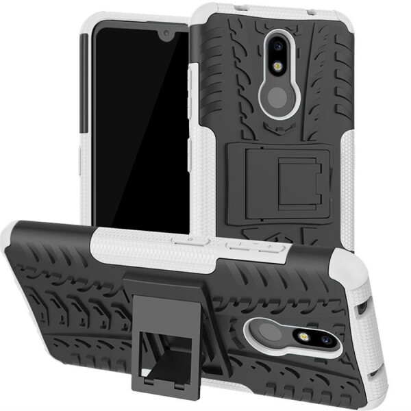 

Чехол Armored для Nokia 3.2 противоударный бампер с подставкой белый
