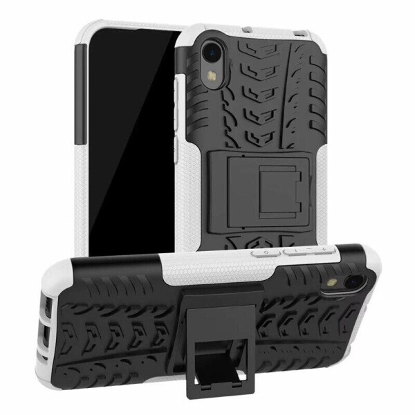 

Чехол Armored для Honor 8S противоударный бампер с подставкой белый