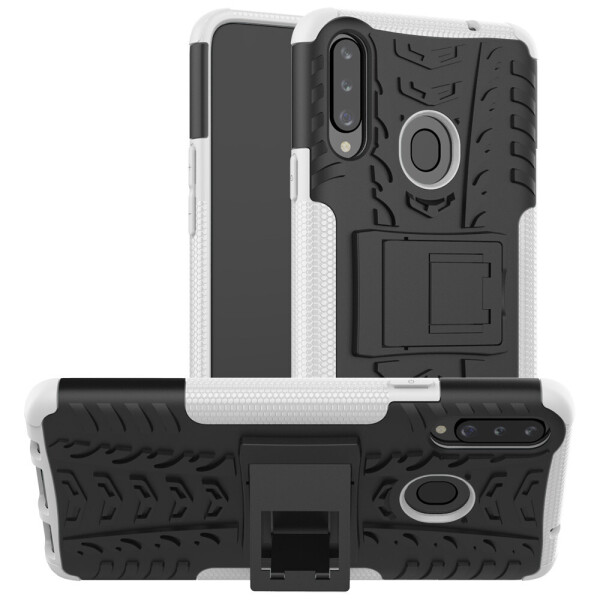 

Чехол Armored для Samsung Galaxy A20s (A207) противоударный бампер с подставкой белый