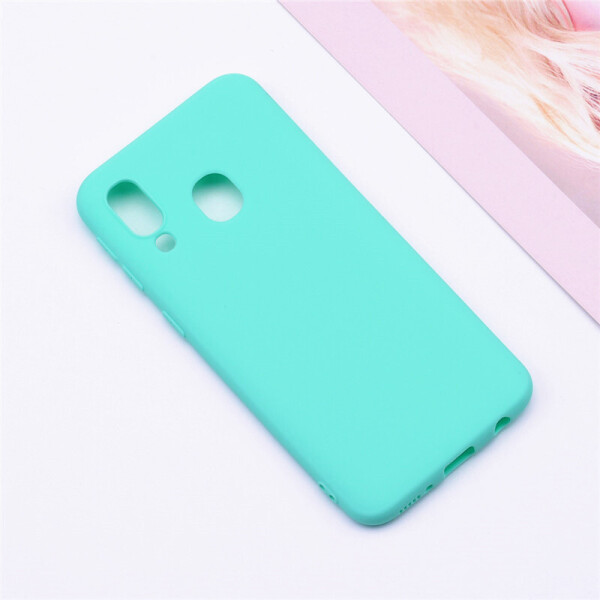 

Чехол LUX для Samsung Galaxy A20 2019 / A205 силикон Soft Touch бампер мятно-голубой