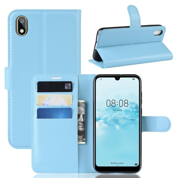 

Чехол Luxury для Huawei Y5 2019 книжка голубой