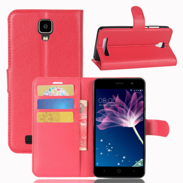 

Чехол LUX для Doogee X10S книжка красный