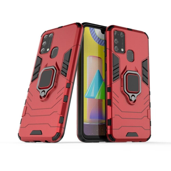 

Чехол Ring case для Samsung Galaxy M31 (M315) бронированный бампер с кольцом красный