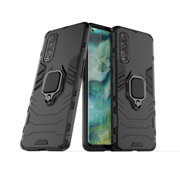 

Чехол Ring case для Oppo Find X2 бронированный бампер с кольцом черный