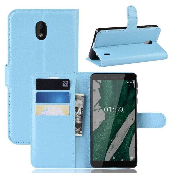 

Чехол Luxury для Nokia 1 Plus (TA-1130) книжка голубой