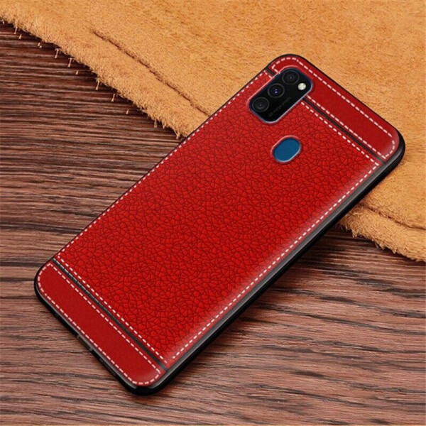 

Чехол Litchi для Samsung Galaxy M21 (M215) силикон бампер с рифленой текстурой красный