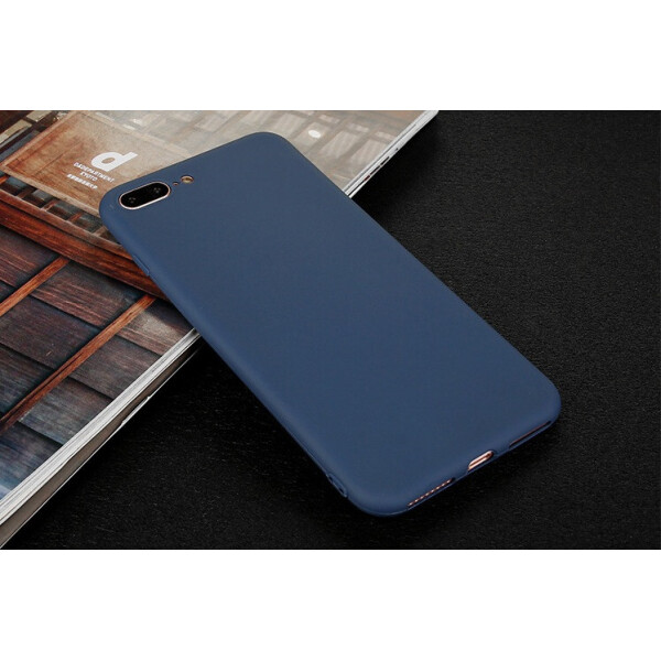 

Чехол LUX для Apple Iphone 8 Plus силикон soft touch бампер темно-синий
