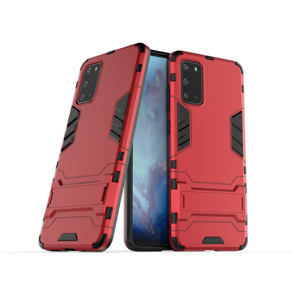 

Чехол Hybrid case для Samsung Galaxy S20 (G980) бампер с подставкой красный