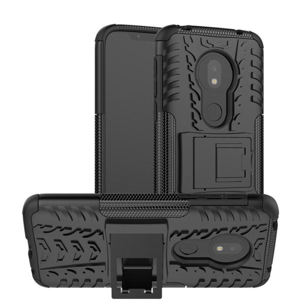 

Чехол Armored для Motorola Moto G7 Play (XT1952-1) противоударный бампер с подставкой черный