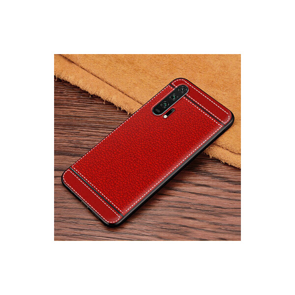 

Чехол Litchi для Honor 20 Pro силикон бампер с рифленой текстурой красный
