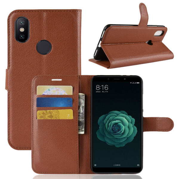 

Чехол LUX для Xiaomi Mi A2 / Mi 6X книжка коричневый
