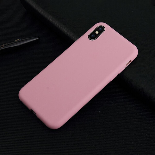 

Чехол LUX для Apple Iphone XS силикон soft touch бампер светло-розовый