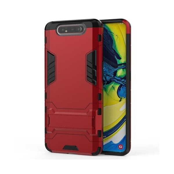 

Чехол Hybrid case для Samsung Galaxy A80 2019 (A805) бампер с подставкой красный