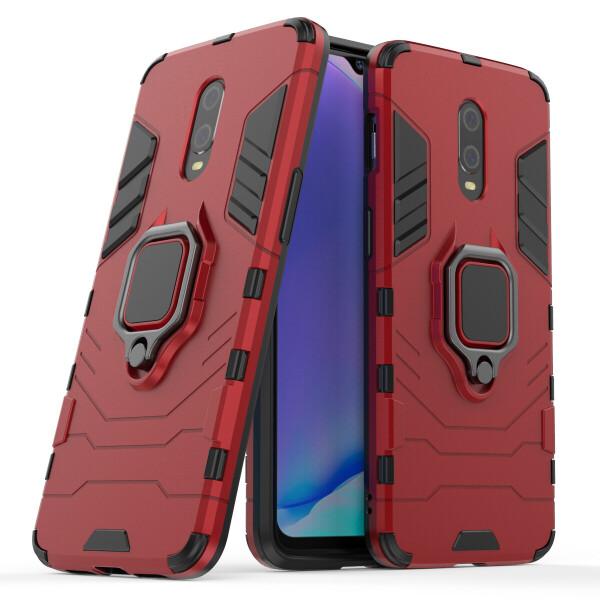 

Чехол Ring case для OnePlus 6T бронированный бампер с кольцом красный