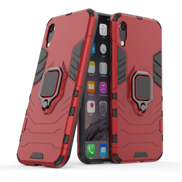 

Чехол Ring case для Huawei Y6 2019 бронированный бампер с кольцом красный