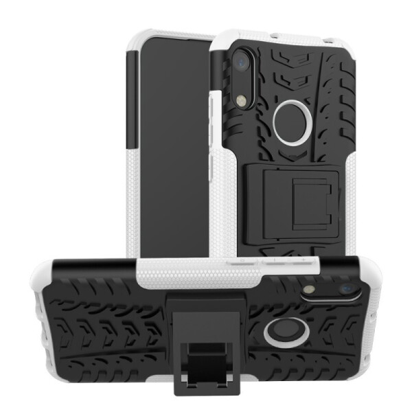

Чехол Armored для Huawei Y6 2019 / Y6 Pro 2019 противоударный бампер с подставкой Белый