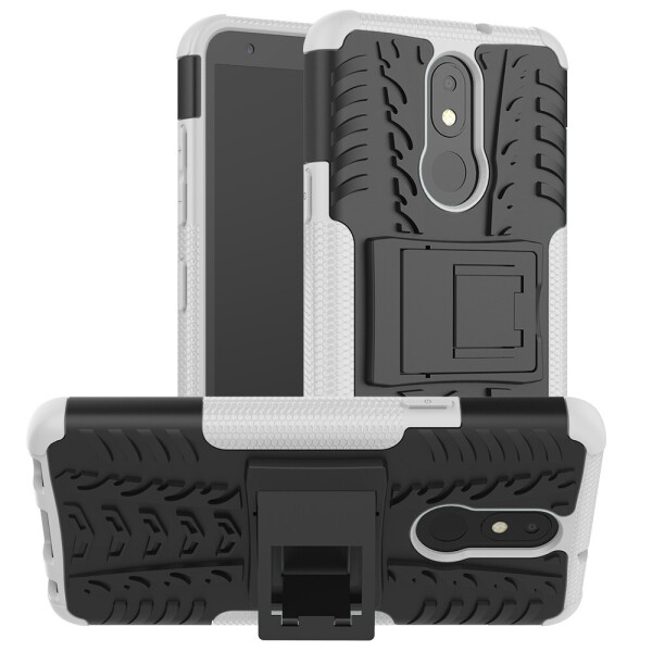 

Чехол Armored для LG K30 (2019) / X2 (2019) противоударный бампер с подставкой белый