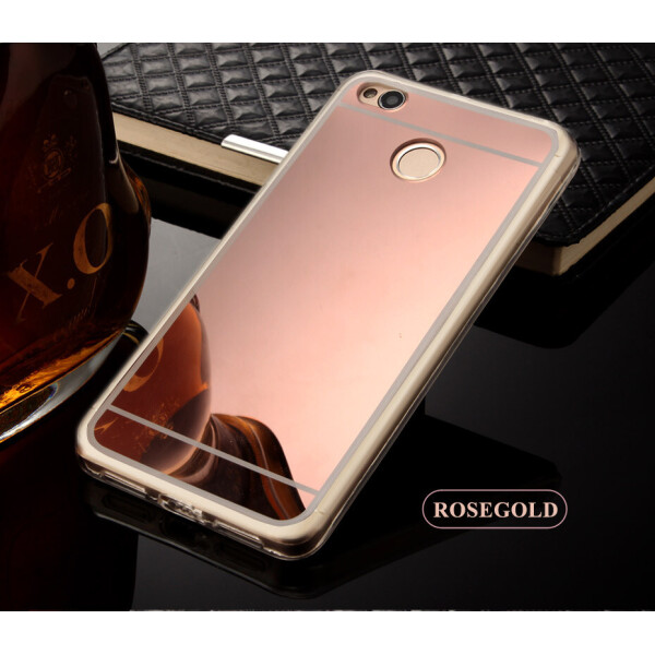 

Чехол Xiaomi Redmi 4X / 4X Pro силикон TPU зеркальный розовое золото
