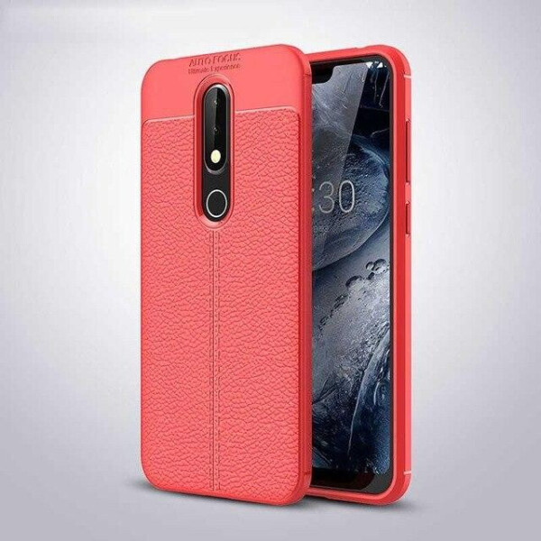 

Чехол LUX для Nokia 6.1 Plus / Nokia X6 / TA-1116 силикон Original Auto Focus Soft Touch красный