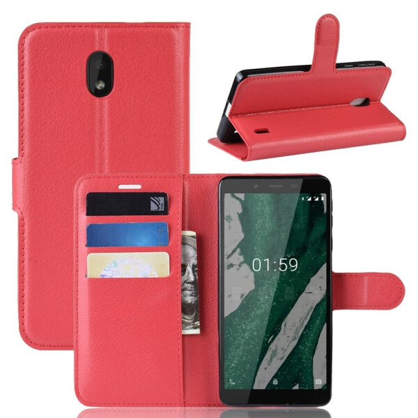 

Чехол Luxury для Nokia 1 Plus (TA-1130) книжка красный