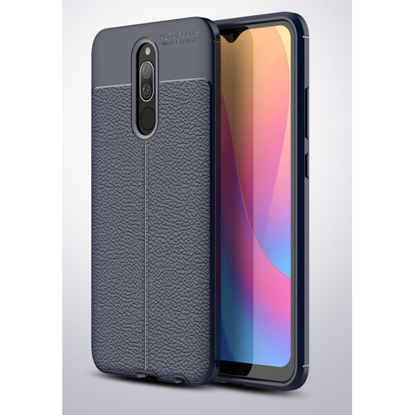 

Чехол Auto Focus для Xiaomi Redmi 8 силикон Original Soft Touch темно-синий