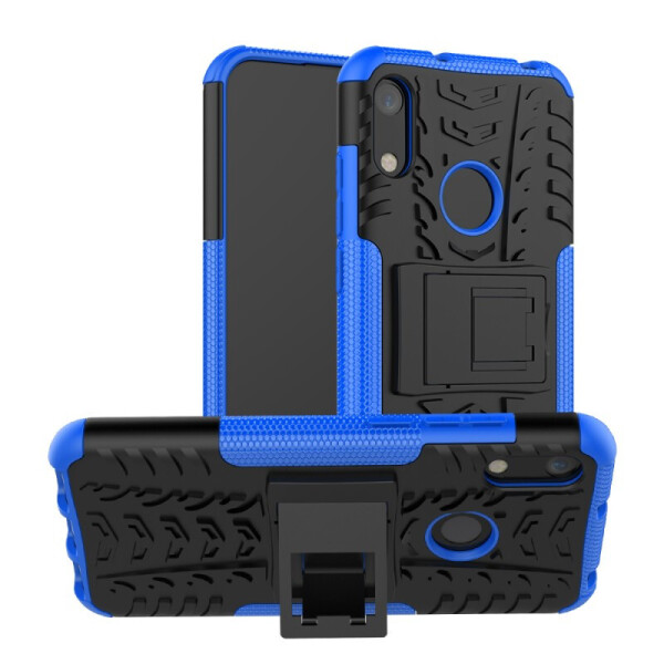 

Чехол Armored для Honor 8A Prime (2020) противоударный бампер с подставкой синий