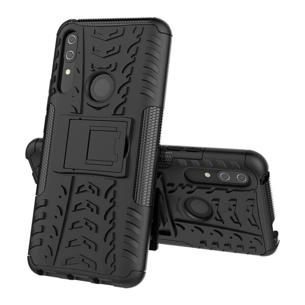 

Чехол Armored для Huawei P Smart Pro противоударный бампер с подставкой черный
