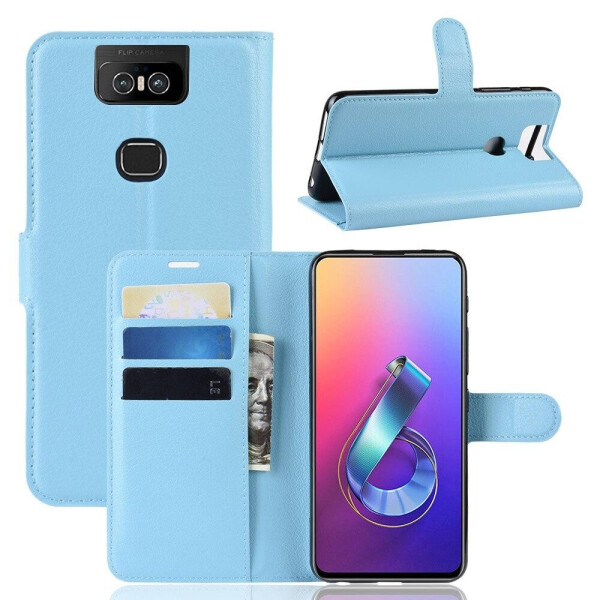 

Чехол Luxury для Asus Zenfone 6 (ZS630KL) книжка голубой