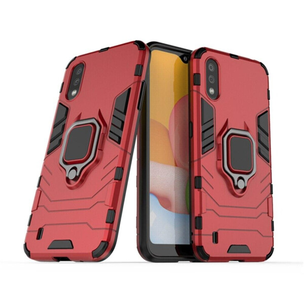 

Чехол Ring case для Samsung Galaxy A01 (A015) бронированный бампер с кольцом красный