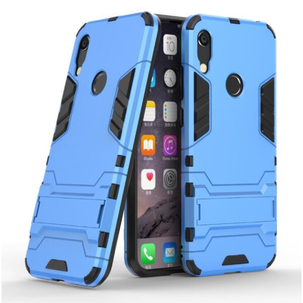 

Чехол Hybrid case для Honor 8A Prime (2020) бампер с подставкой голубой