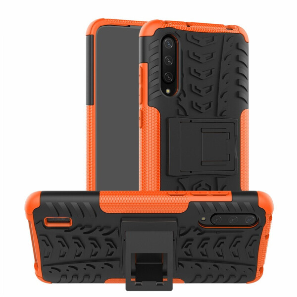 

Чехол Armored для Xiaomi Mi 9 Lite (Mi CC9) противоударный бампер с подставкой оранжевый
