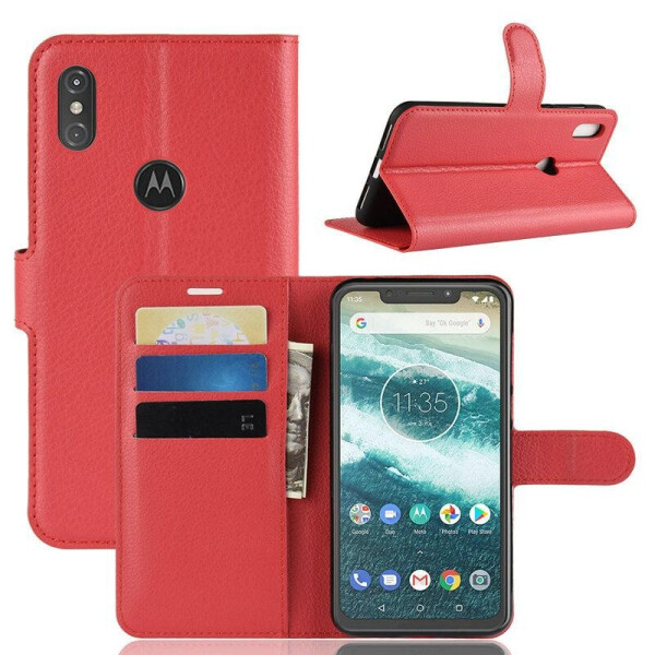

Чехол Luxury для Motorola Moto One (XT1941-4) книжка Красный