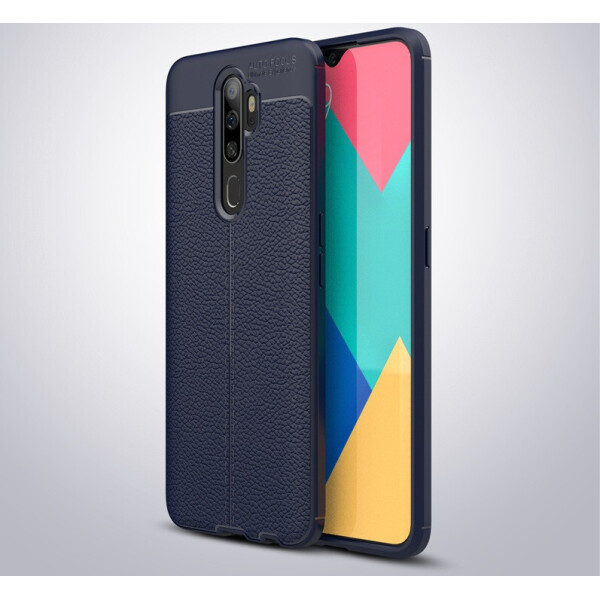 

Чехол Auto Focus для Oppo A9 2020 силикон Original Soft Touch темно-синий