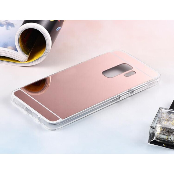 

Чехол LUX для Samsung S9 Plus / G965 силикон зеркальный розовое золото