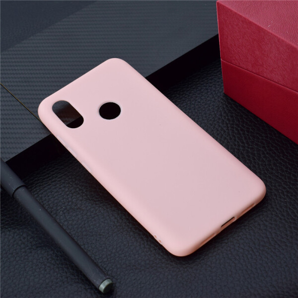 

Чехол LUX для Xiaomi Redmi Note 6 Pro силикон soft touch бампер светло-розовый