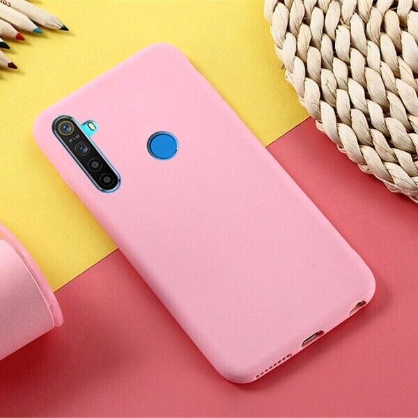 

Чехол Soft Touch для Realme 5 Pro силикон бампер светло-розовый