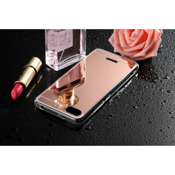 

Чехол LUX для Xiaomi Redmi 6A силикон зеркальный розовое золото