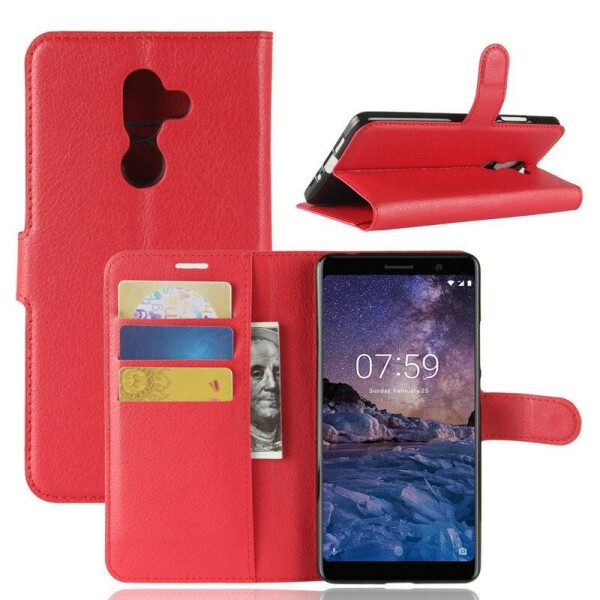 

Чехол LUX для Nokia 7 Plus книжка красный