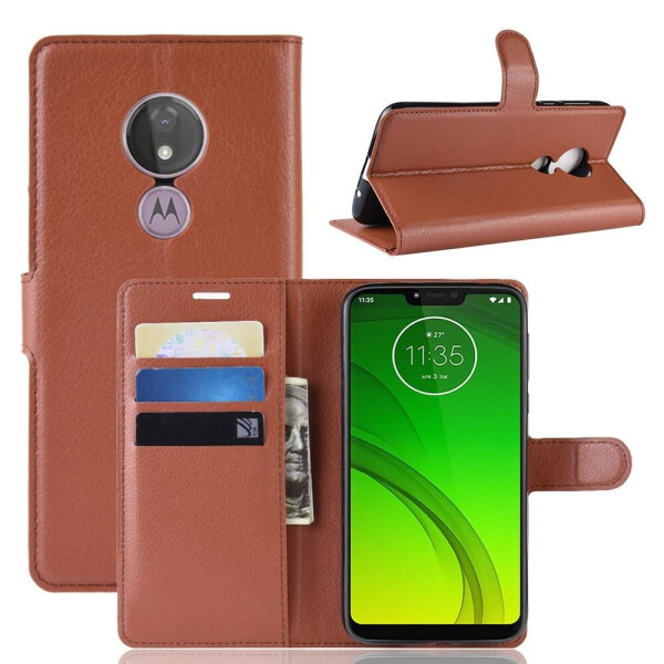 

Чехол Luxury для Motorola Moto G7 Play (XT1952-1) книжка коричневый