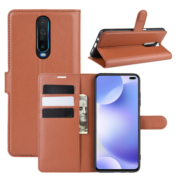 

Чехол Luxury для Xiaomi Poco X2 книжка коричневый