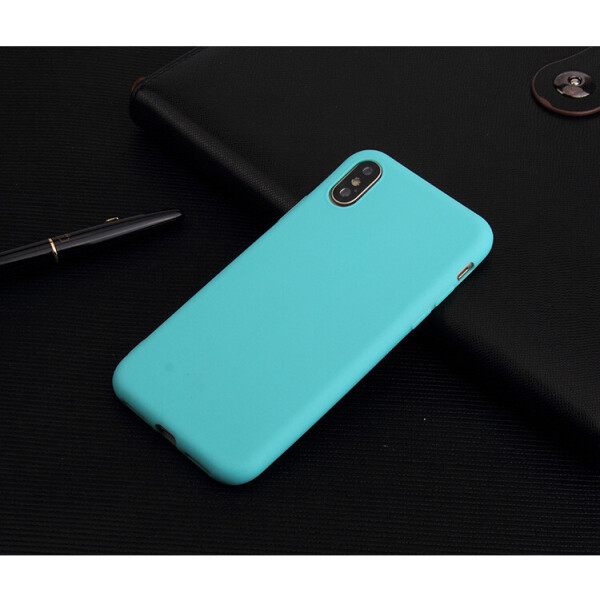 

Чехол LUX для Apple Iphone XR силикон soft touch бампер мятно-голубой
