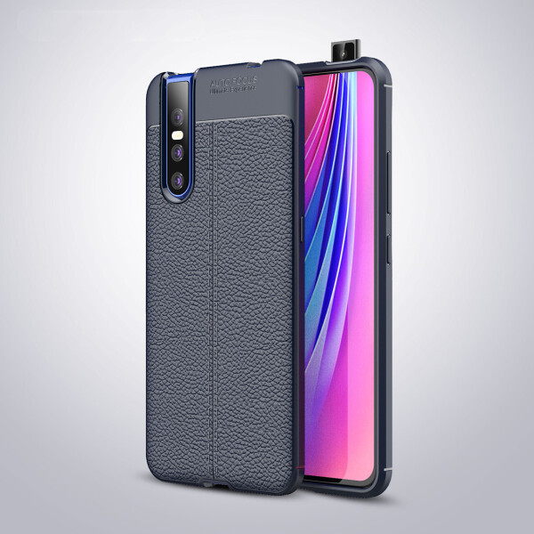 

Чехол Auto Focus для Vivo V15 Pro силикон Original Soft Touch темно-синий